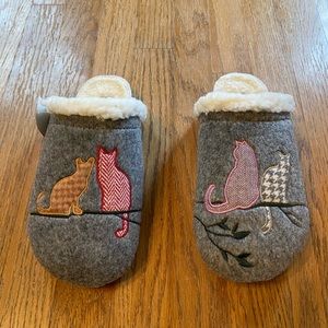 Lands’ End Felt Scuff Slippers NWT